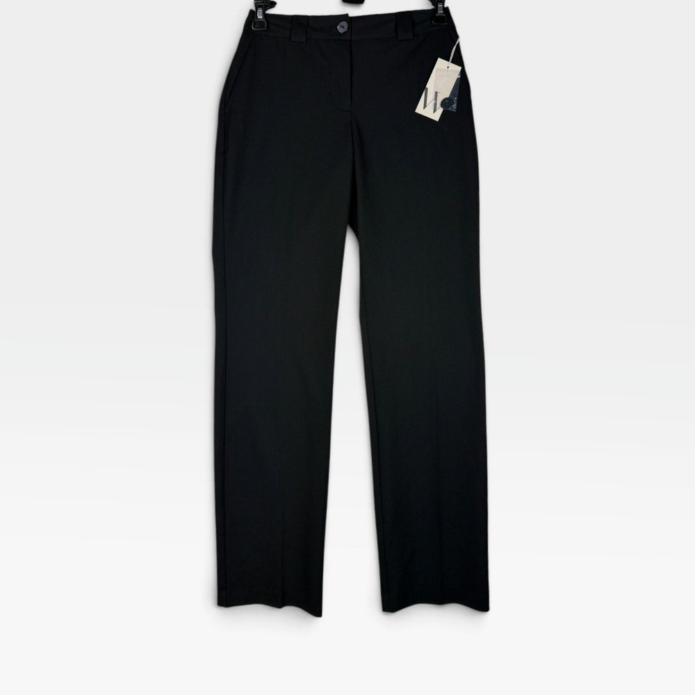Worthington Straight Leg Dress Pants Womens 4 Long Black Wrinkle Free NWT
